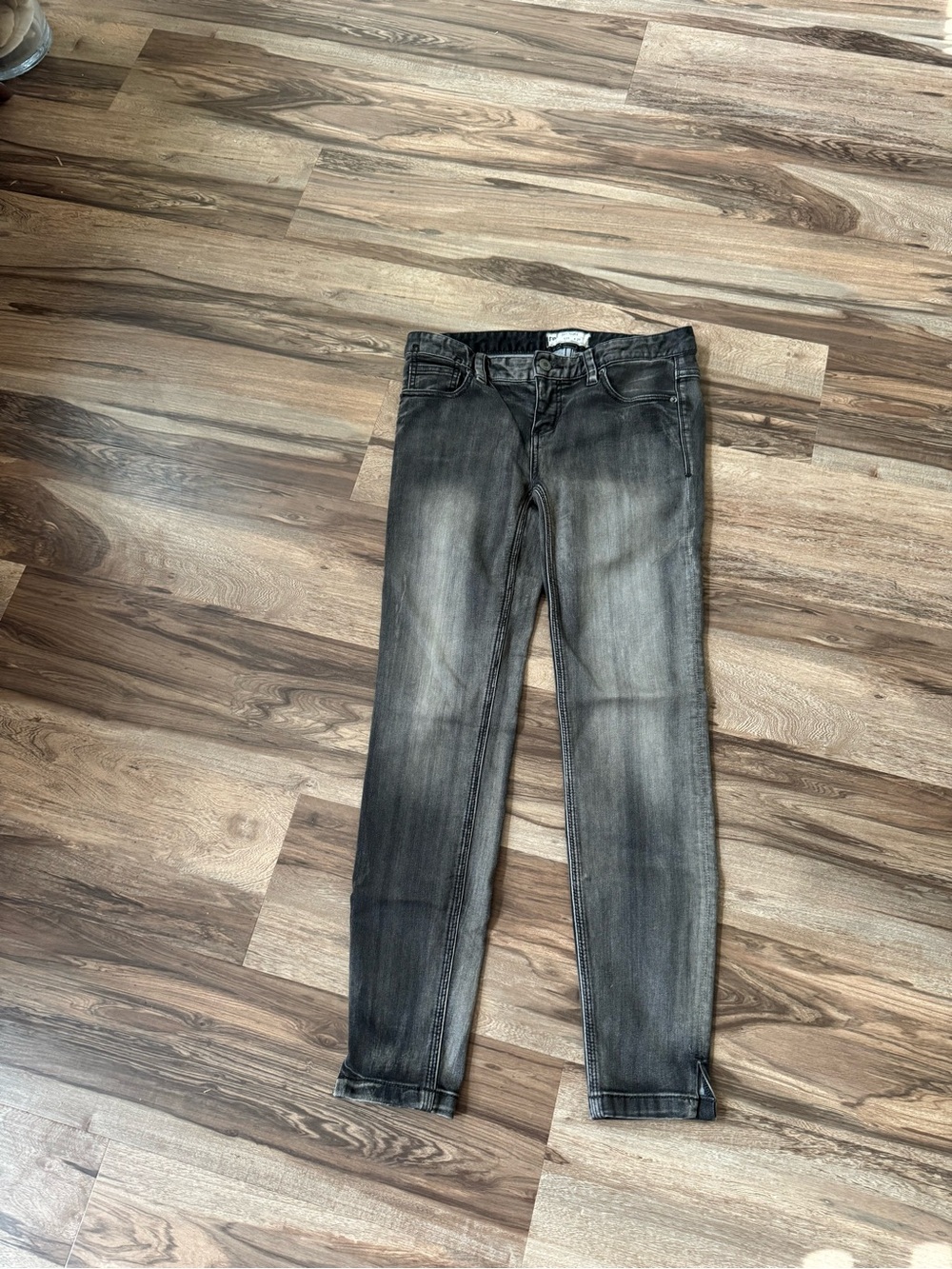 Free People Gray Washed Jeans